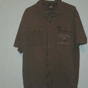 Harley Davidson short sleeve button down
